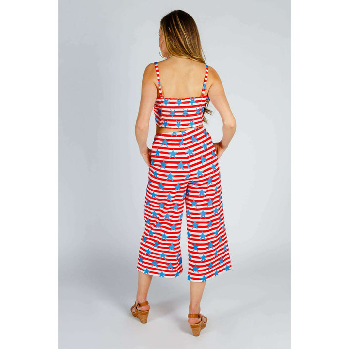 The Naughtycal Lady | USA Big Knit Printed Crop Top