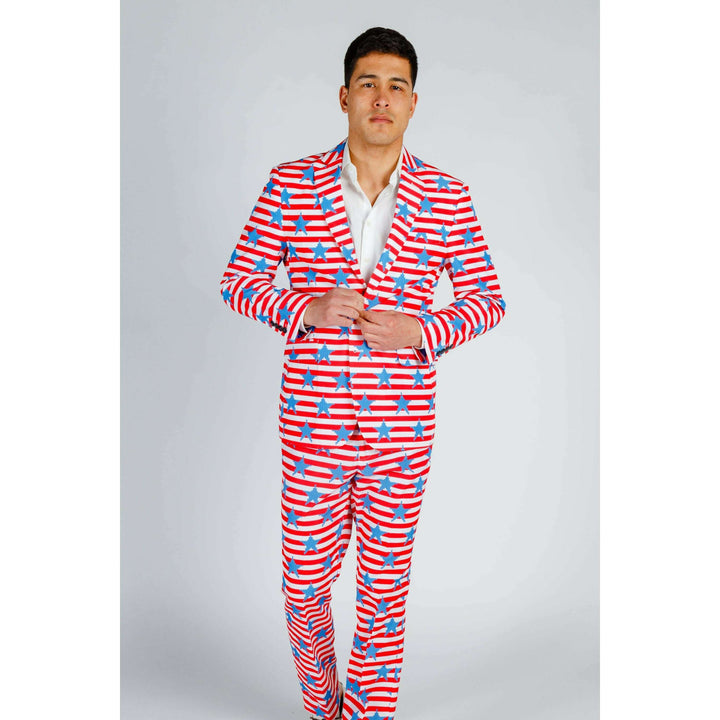 The Nautical Lad | USA Big Knit Printed Party Blazer