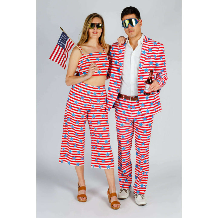The Nautical Lad | USA Big Knit Printed Party Blazer