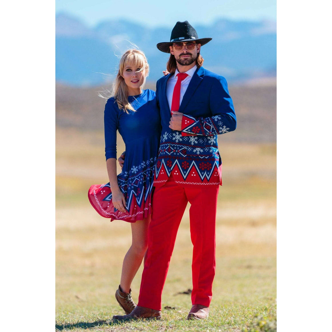 The Nordic Gentleman | Navy Fair Isle Ugly Christmas Suit