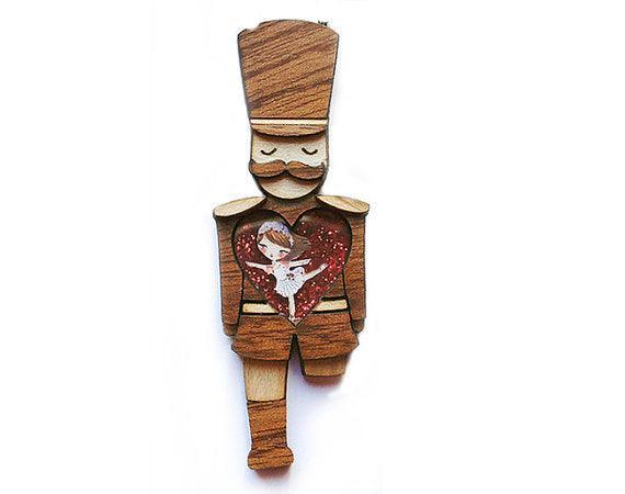 The Nutcracker Christmas Tin Soldier Brooch by LaliBlue - Quirks!