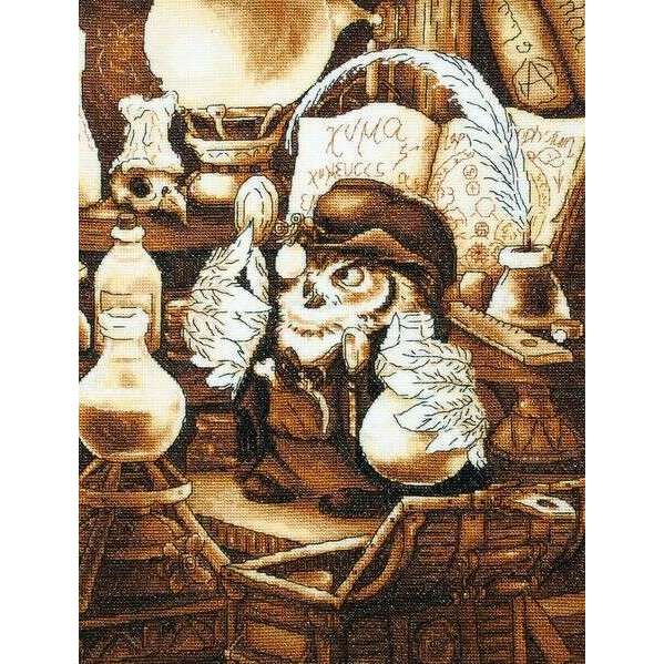 The Owl is an Alchemist Counted cross stitch kit 1289A
