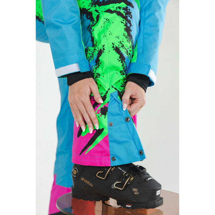 The Park Rat | Neon Spray Design Retro Women's One Piece Ski Suit