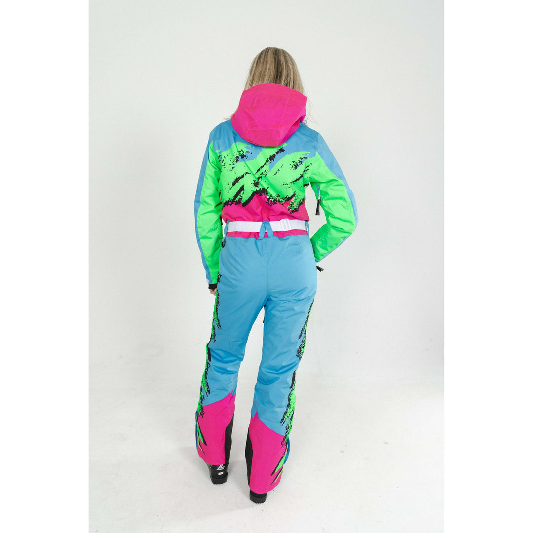 The Park Rat | Neon Spray Design Retro Women's One Piece Ski Suit