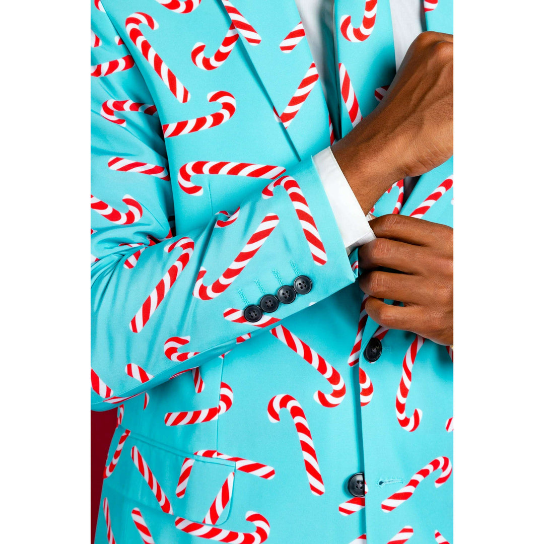 The Peppermint Pimp Canes | Candy Cane Print Christmas Suit