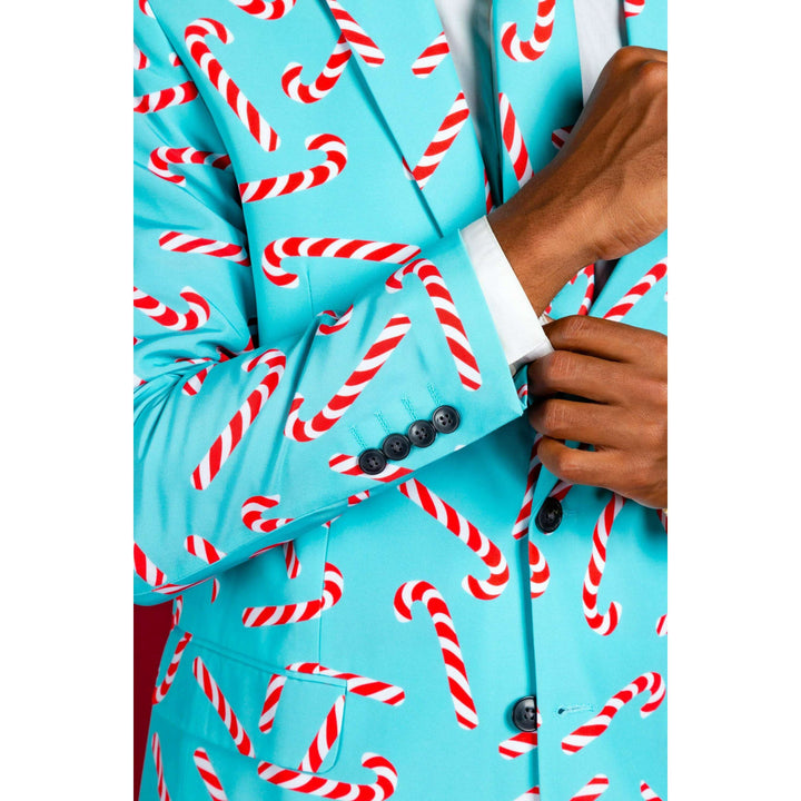 The Peppermint Pimp Canes | Candy Cane Print Christmas Suit