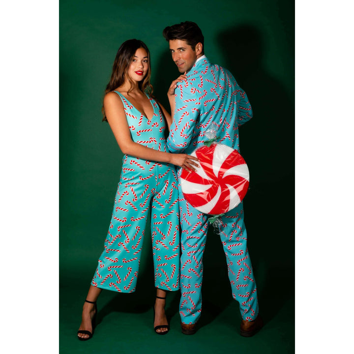 The Peppermint Pimp Canes | Candy Cane Print Christmas Suit