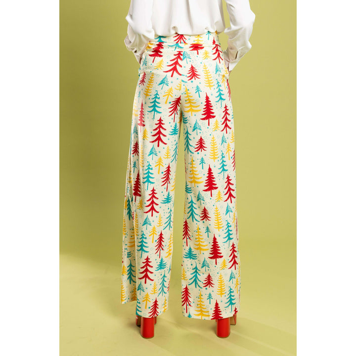 The Pine Tree Playgirl | Retro Christmas Trees Women's Suit Pants