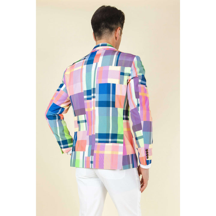 The Plaid To The Bone | Plaid Patchwork Suit