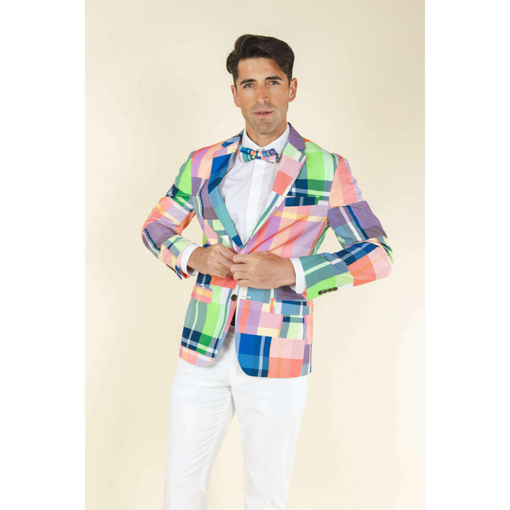 The Plaid To The Bone | Plaid Patchwork Suit