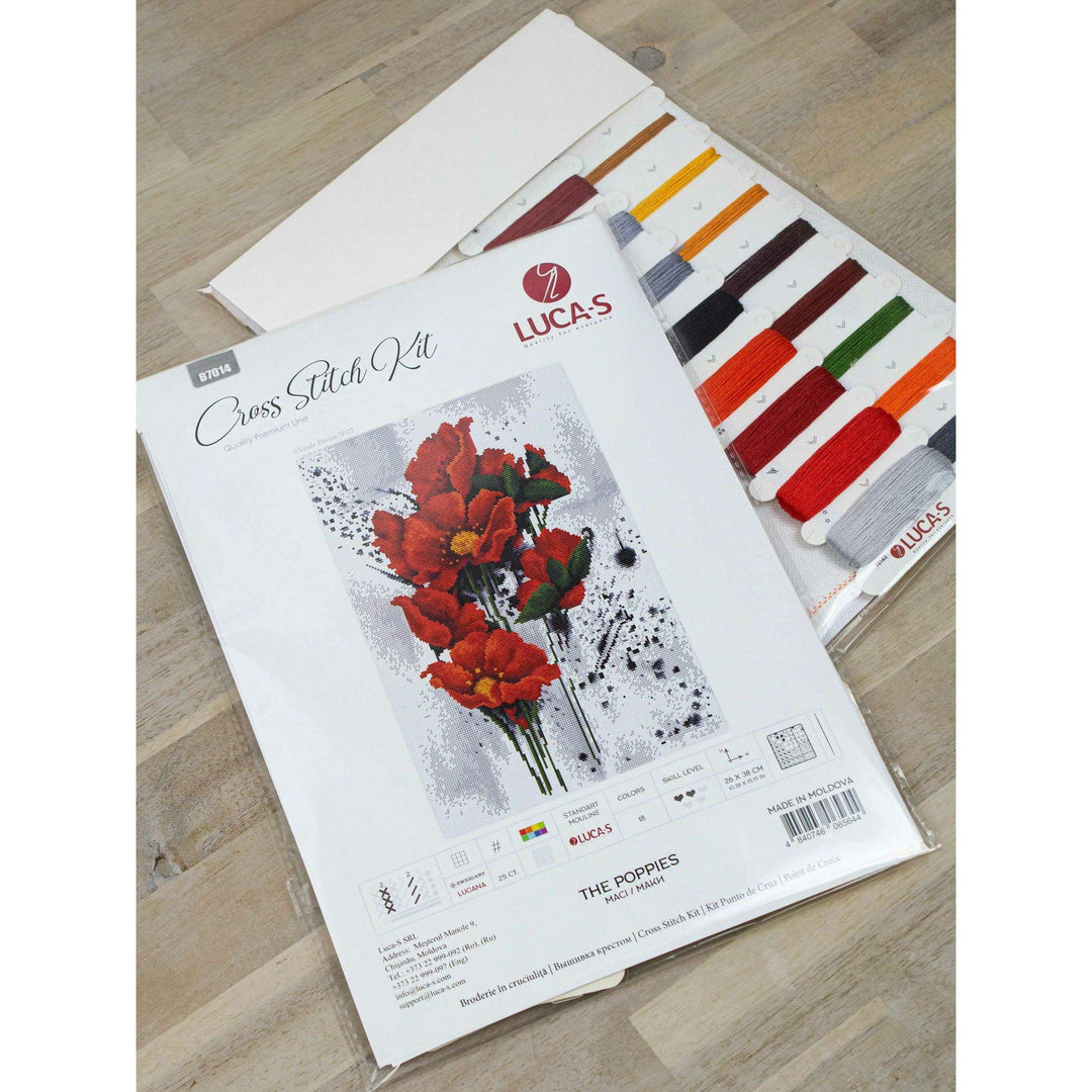 The Poppies B7014L Counted Cross-Stitch Kit