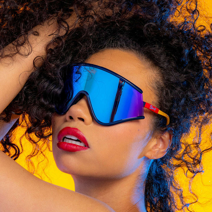 The Powerhouse |  Blue Polarized Retro Macho Sunglasses