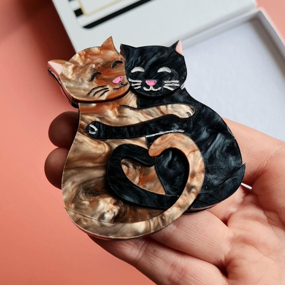 The Purrfect Match Cat Brooch- Pre Order by Cherryloco Jewellery 3