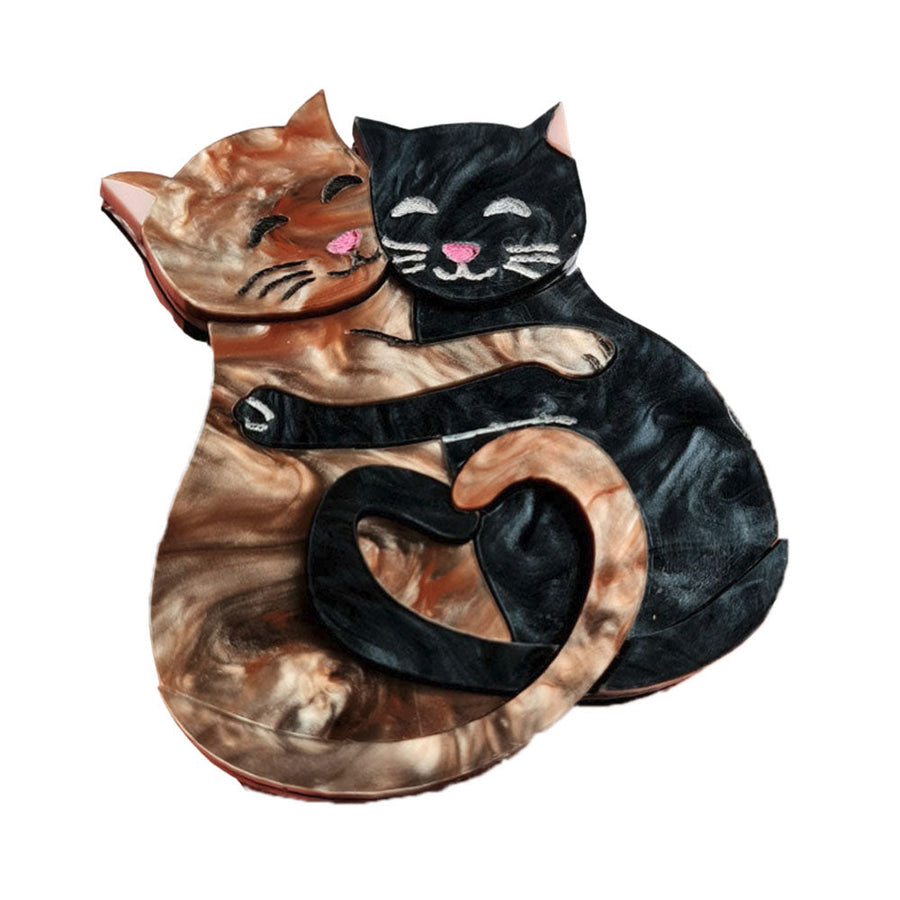 The Purrfect Match Cat Brooch- Pre Order by Cherryloco Jewellery 1