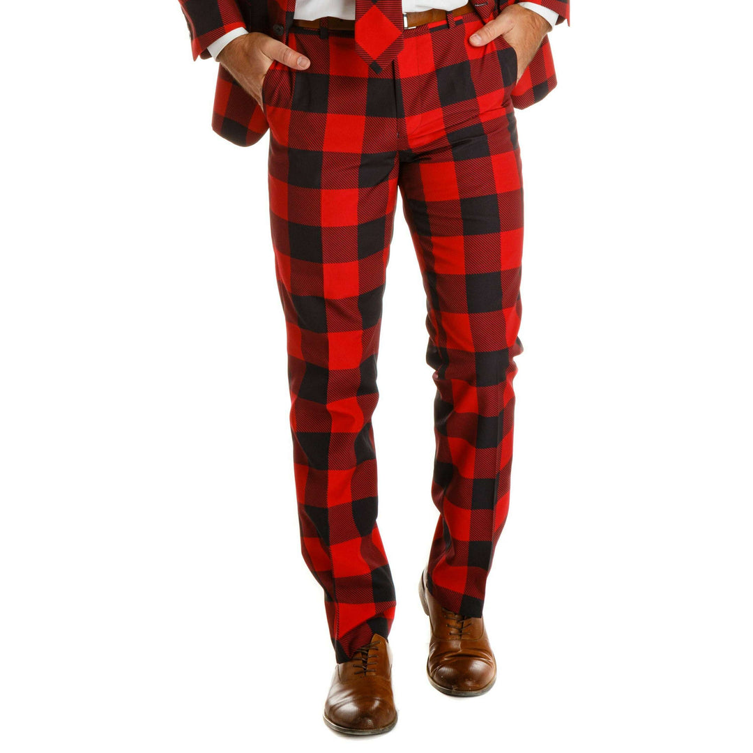 The Red & Black Lumberjack | Buffalo Check Plaid Suit Pants