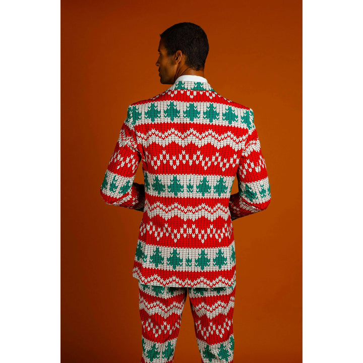 The Red Ryder | Knit Print Christmas Suit
