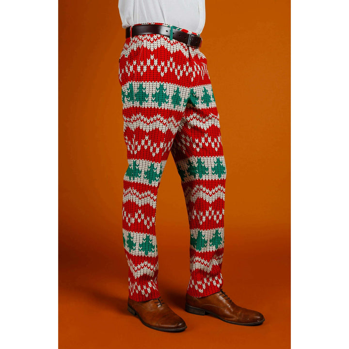 The Red Ryder | Knit Print Christmas Suit