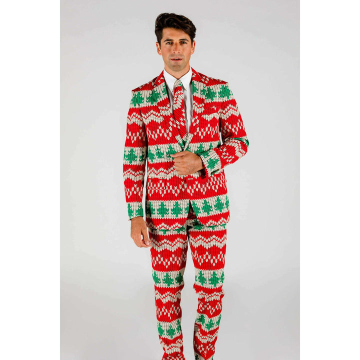 The Red Ryder | Knit Print Christmas Suit