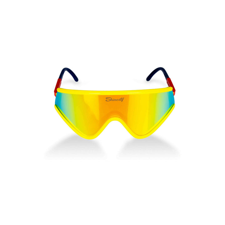 The Revo | Yellow and Red Mirrored Macho Polarized Sunglasses