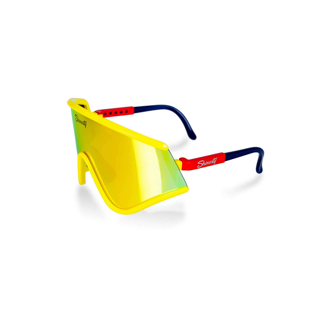 The Revo | Yellow and Red Mirrored Macho Polarized Sunglasses