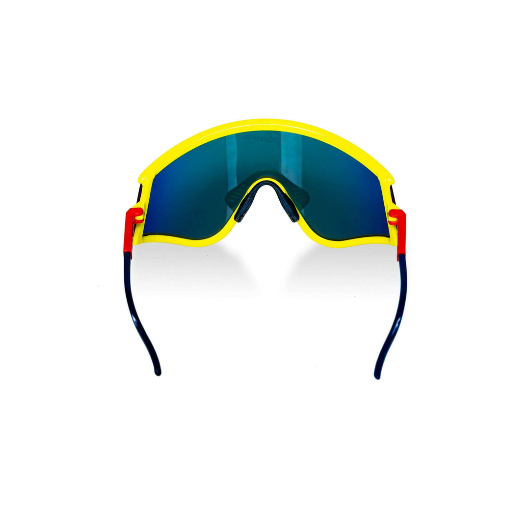 The Revo | Yellow and Red Mirrored Macho Polarized Sunglasses