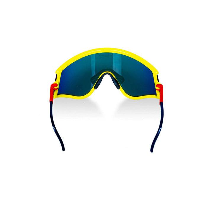 The Revo | Yellow and Red Mirrored Macho Polarized Sunglasses