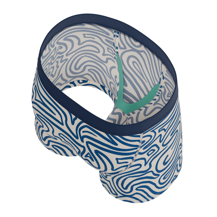 The Rio Grande | Abstract Navy Line Boy's Boxer Briefs
