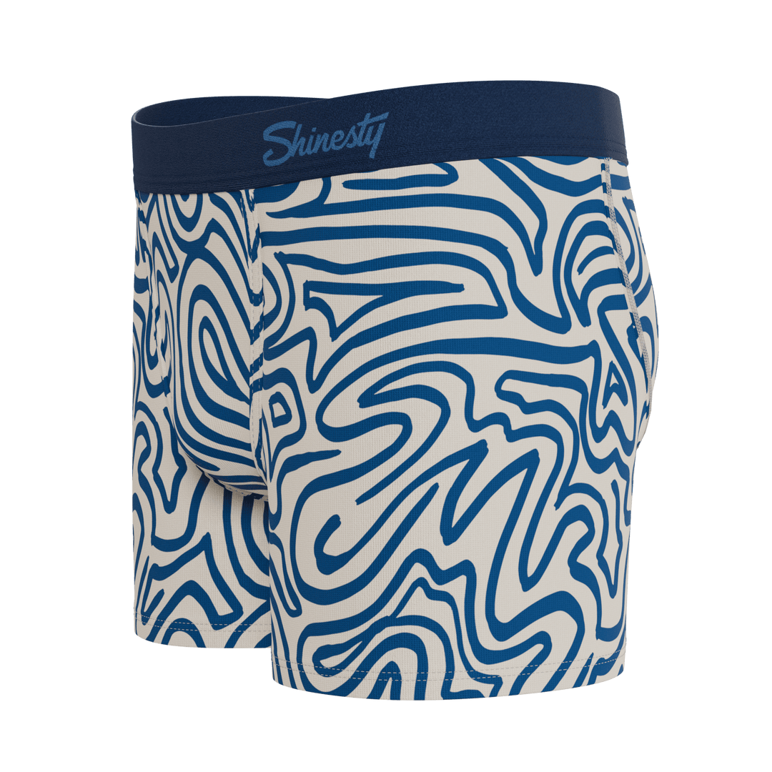 The Rio Grande | Abstract Navy Line Boy's Boxer Briefs