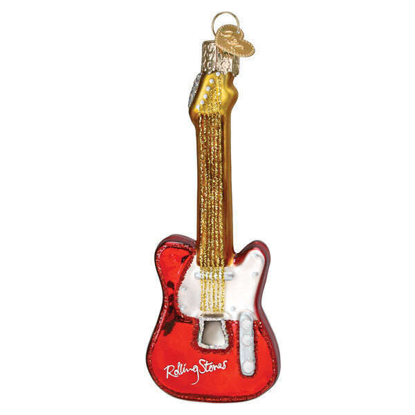 Old World Christmas The Rolling Stones Guitar Blown Glass Ornament