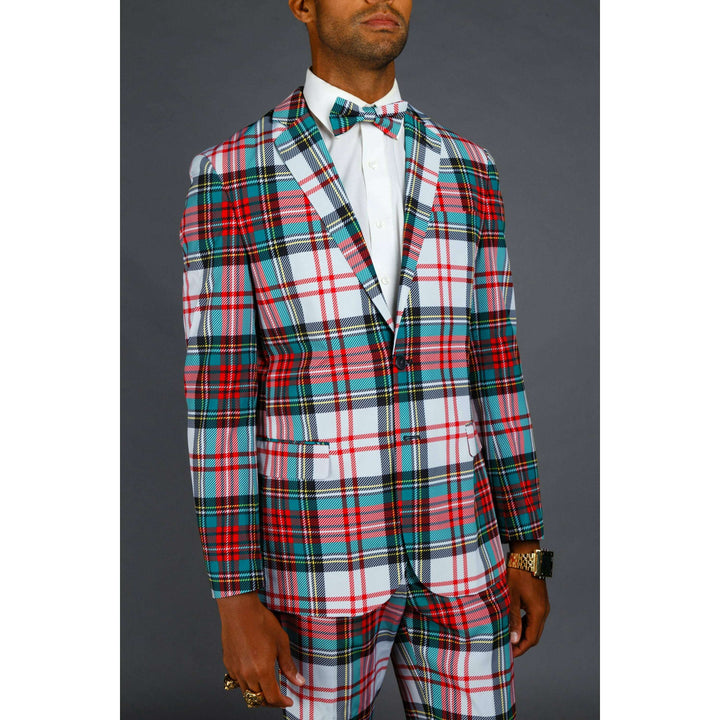 The Scotch on the Rocks | White Plaid Christmas Suit