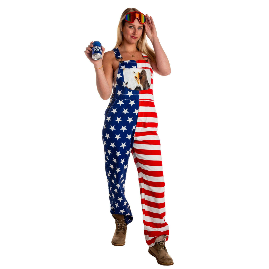 The Screamin Eagles | Women's Unisex American Flag Overalls
