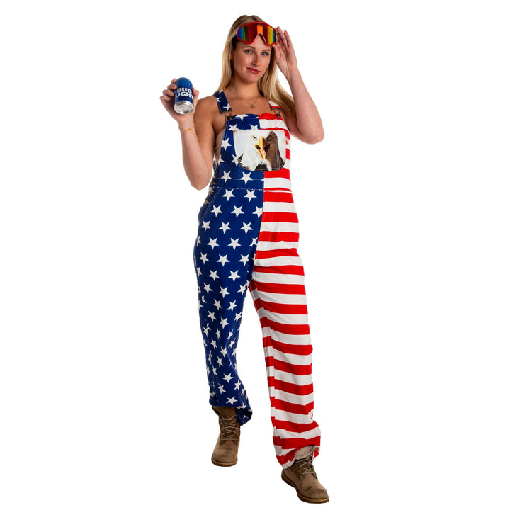 The Screamin Eagles | Women's Unisex American Flag Overalls