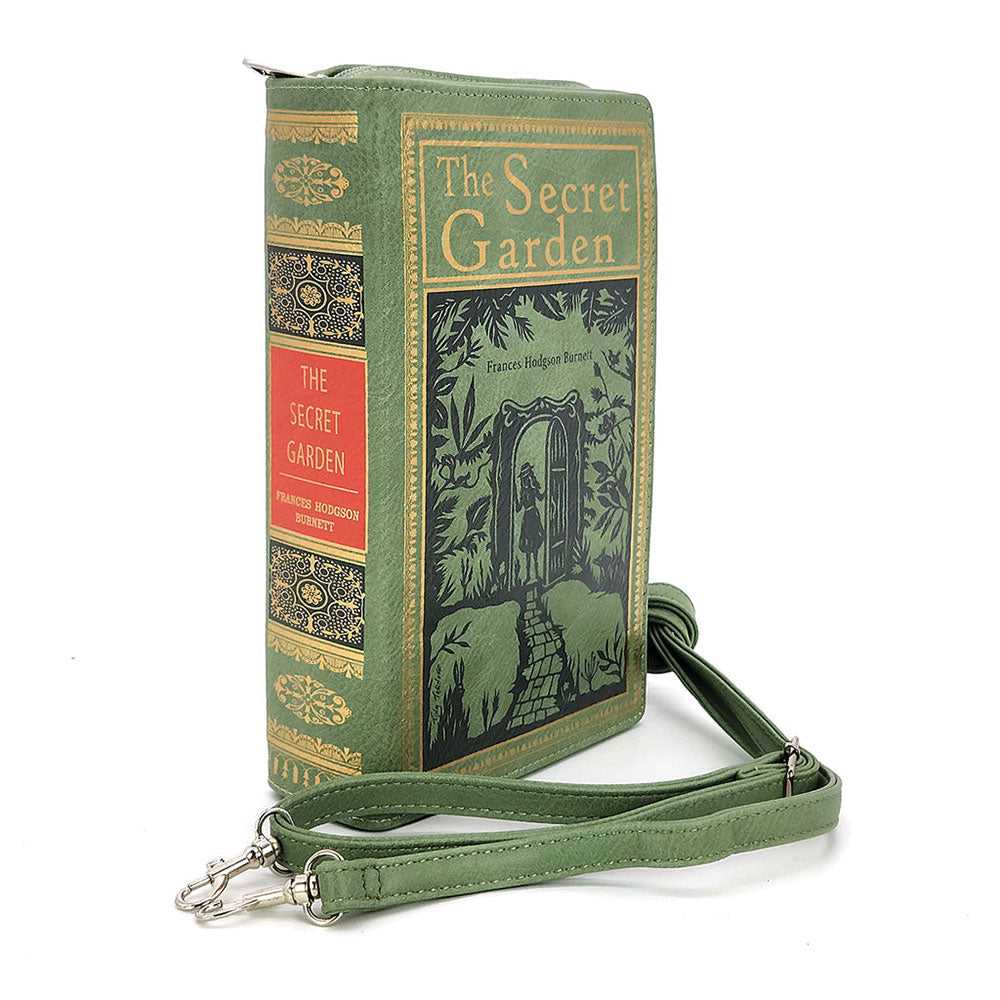 The Secret Garden Book Clutch Bag In Vinyl by Book Bags