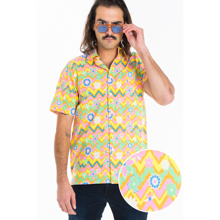The Solar Flower | Trippy Floral Hawaiian Shirt