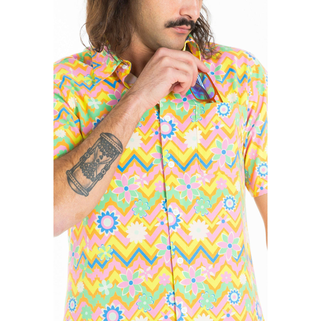 The Solar Flower | Trippy Floral Hawaiian Shirt
