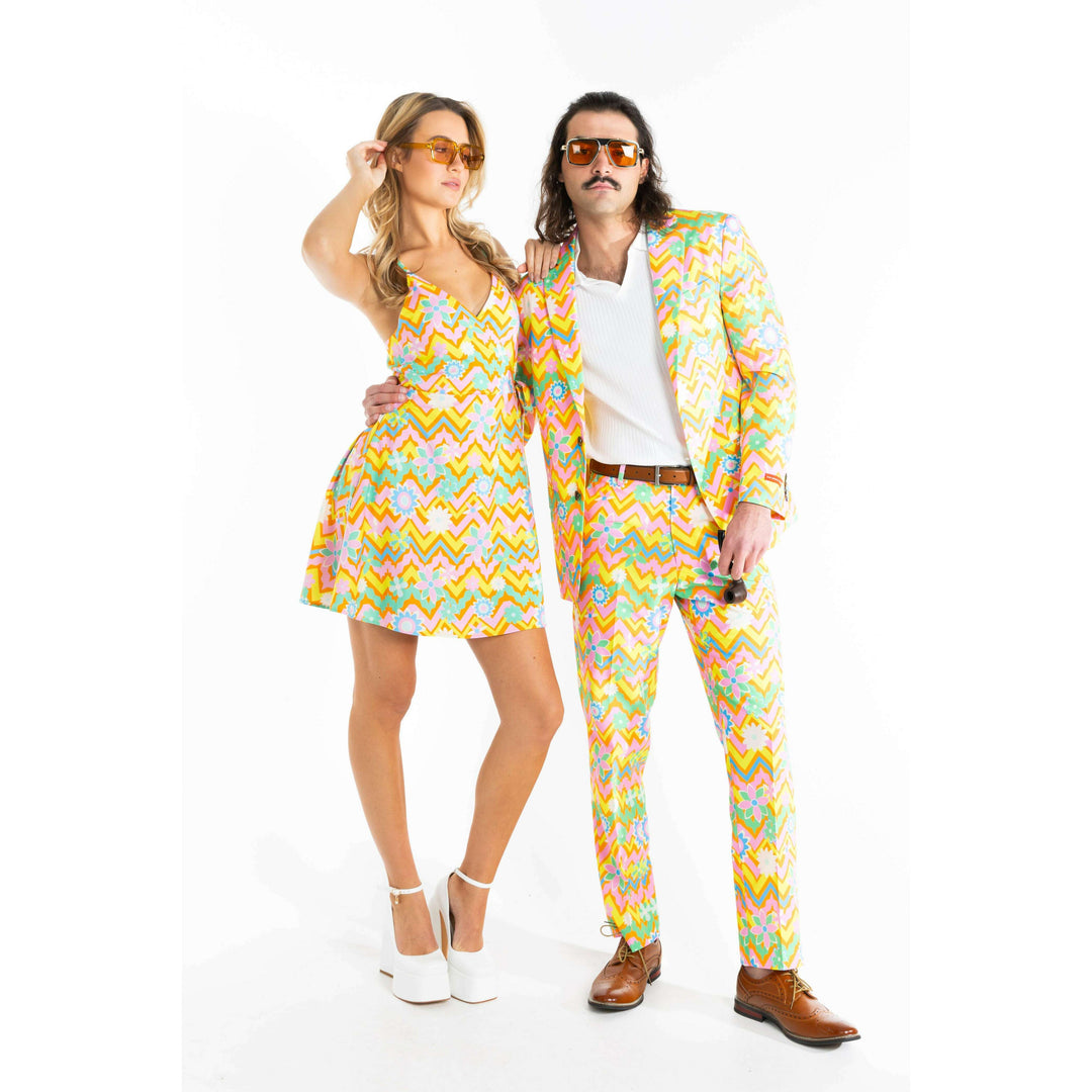The Solar Flower | Trippy Floral Strappy Dress
