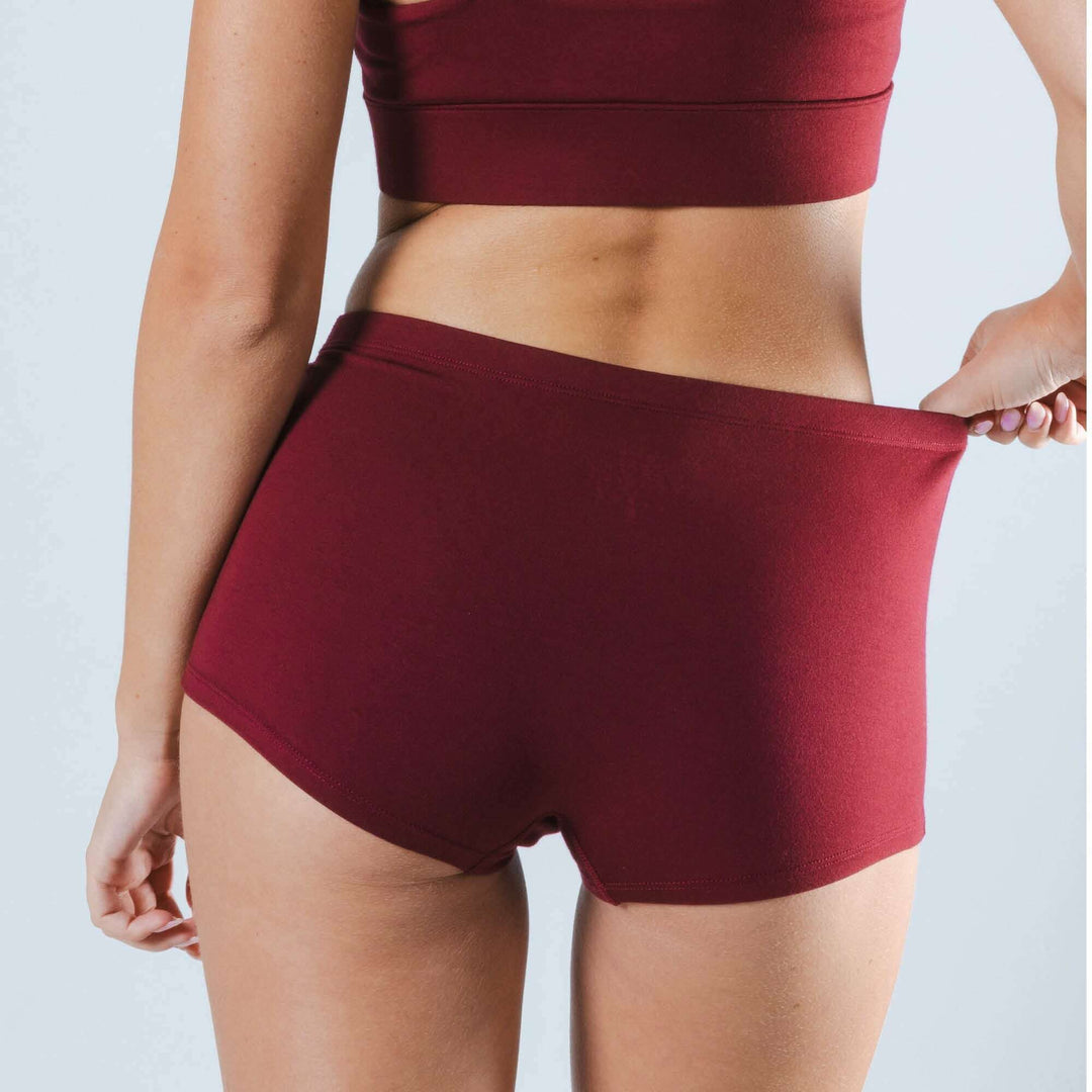 The Sommelier | Burgundy Modal Boyshort Underwear