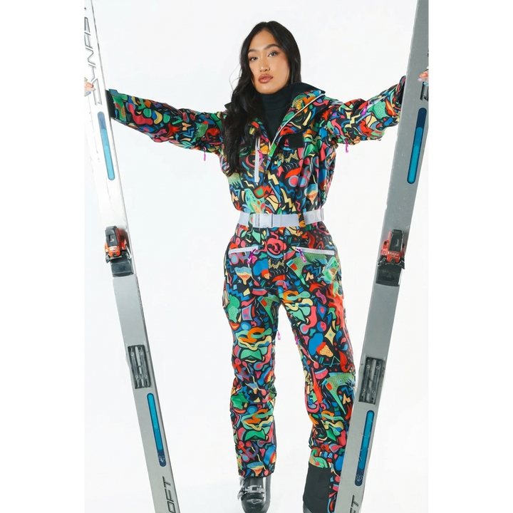 The Stairway to Heaven | Trippy Curved Fit Women's One Piece Ski Suit
