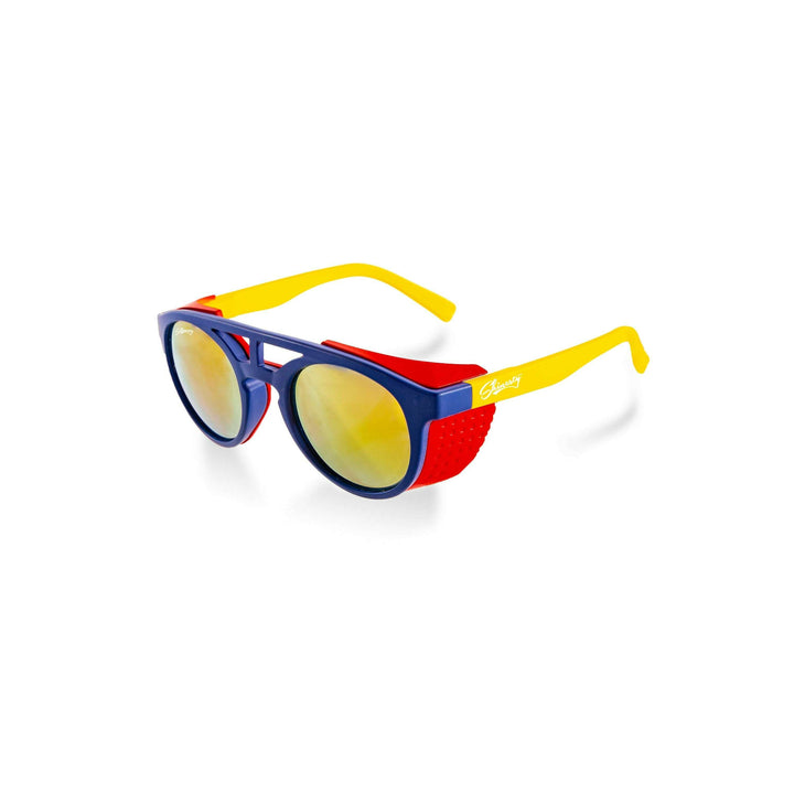 The Sun Cafe | Navy And Yellow Glacier Sunglasses