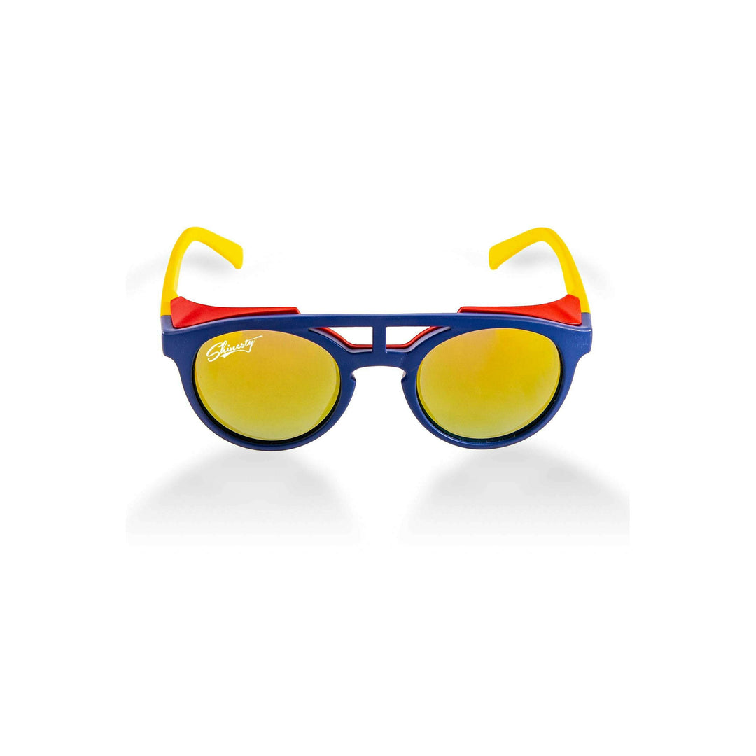 The Sun Cafe | Navy And Yellow Glacier Sunglasses