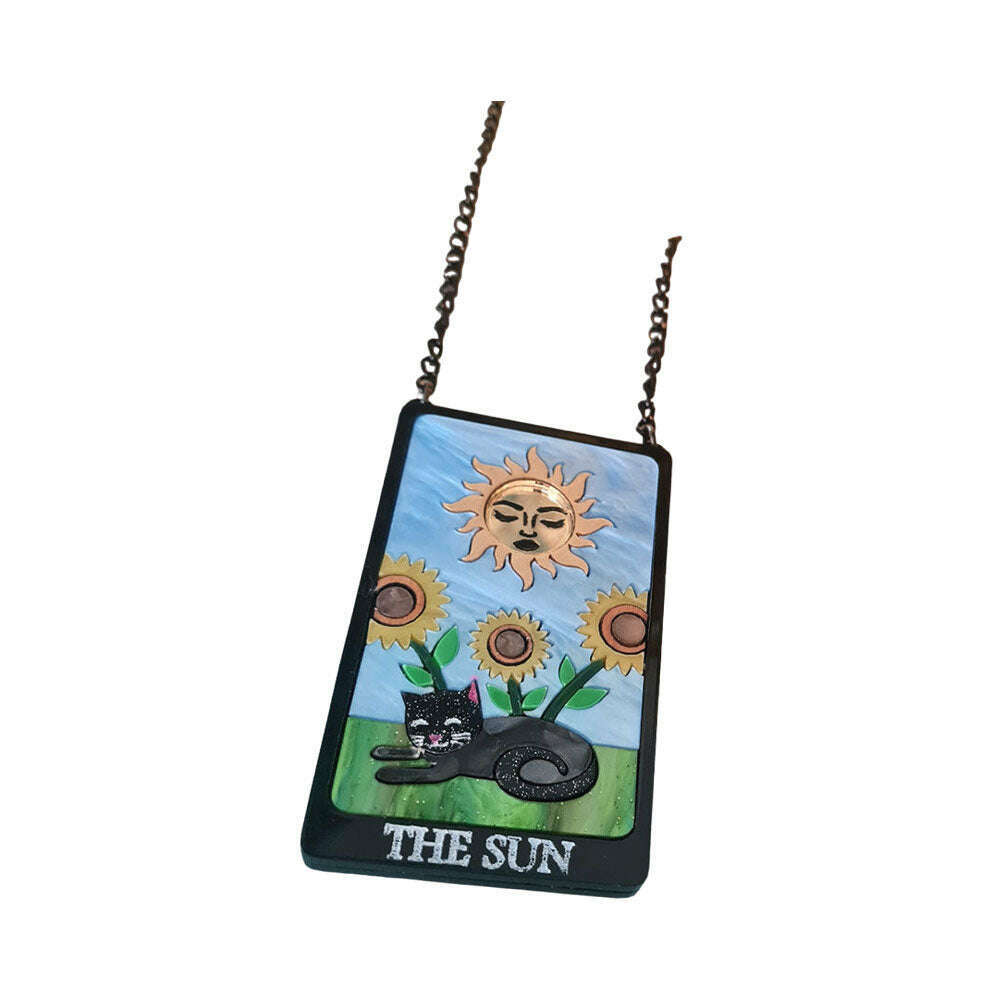 The Sun Cat Tarot Necklace by Cherryloco Jewellery 1
