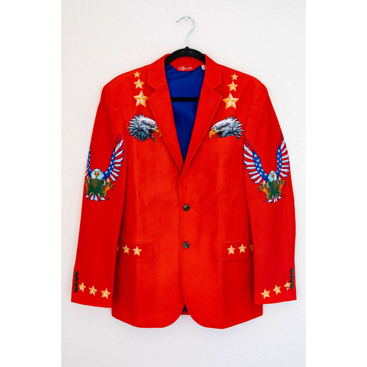 The Sunday Best | Western Style Red USA Suit