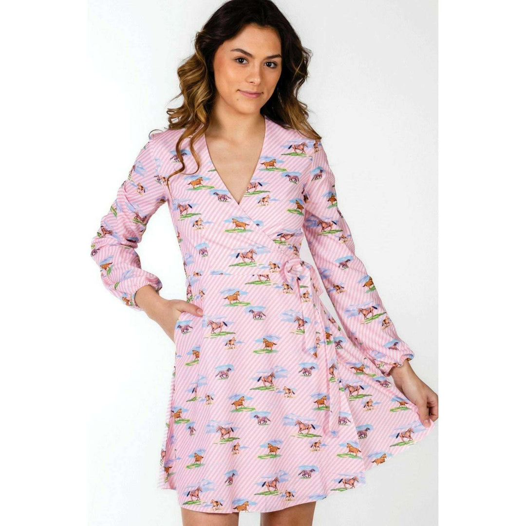 The Supreme Steed | Derby Horses Wrap Dress