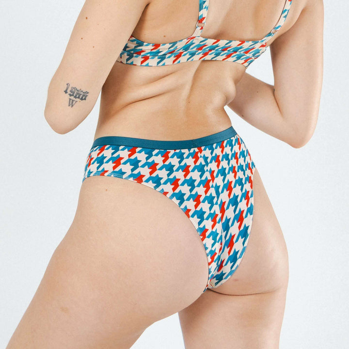 The Swanky | Retro Houndstooth Cheeky Underwear