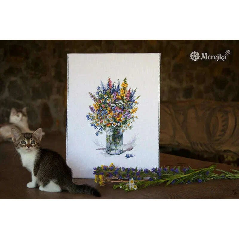 The Thistle Bouquet K-96 Counted Cross-Stitch Kit