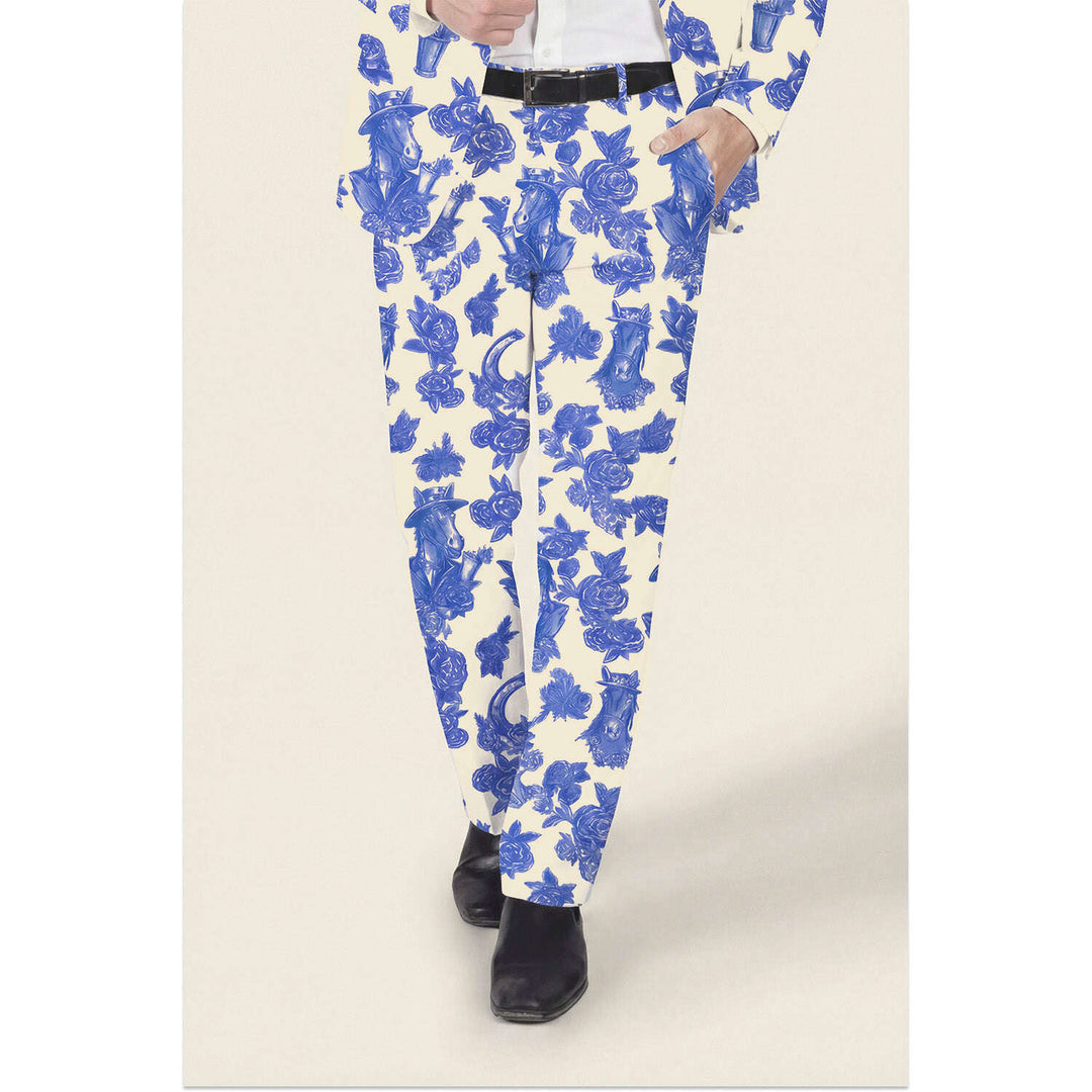 The Thoroughbred | Blue Spring Toile Suit Pants