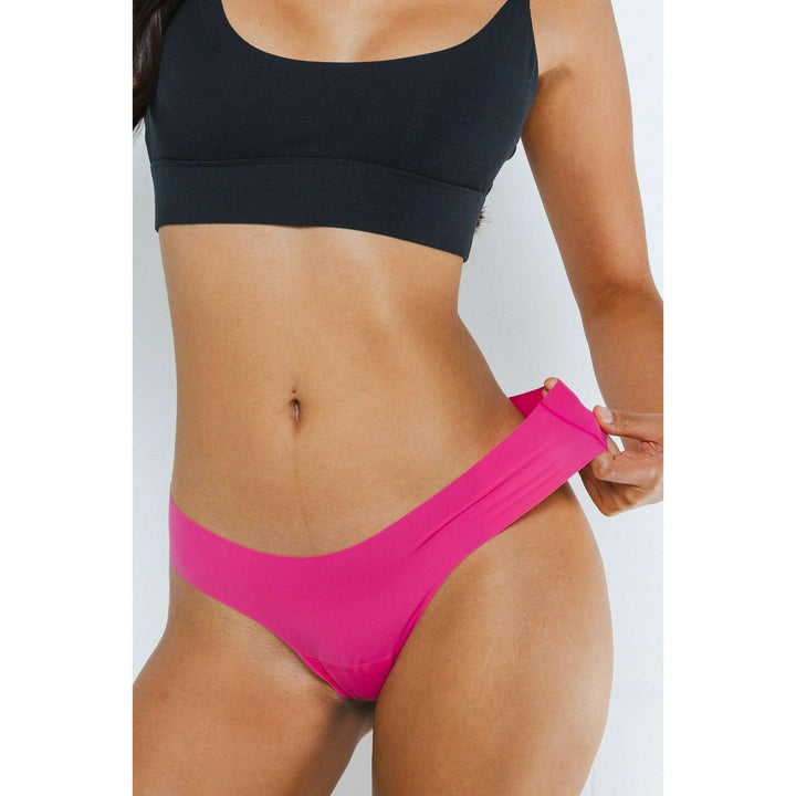 The Tickled Pink | Hot Pink Seamless Thong