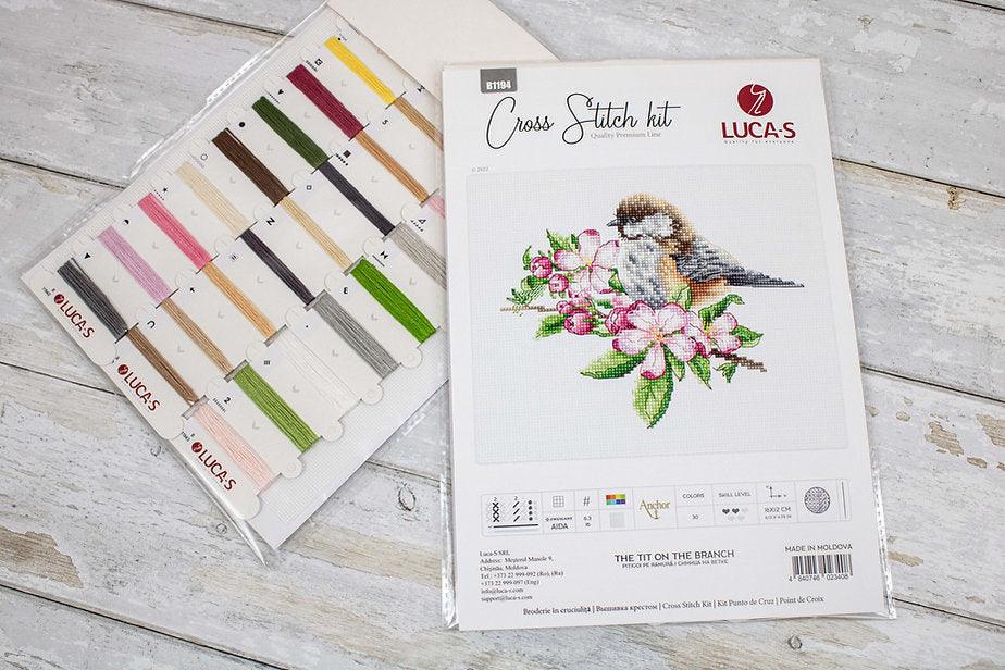 The tit on the branch B1194L Counted Cross-Stitch Kit