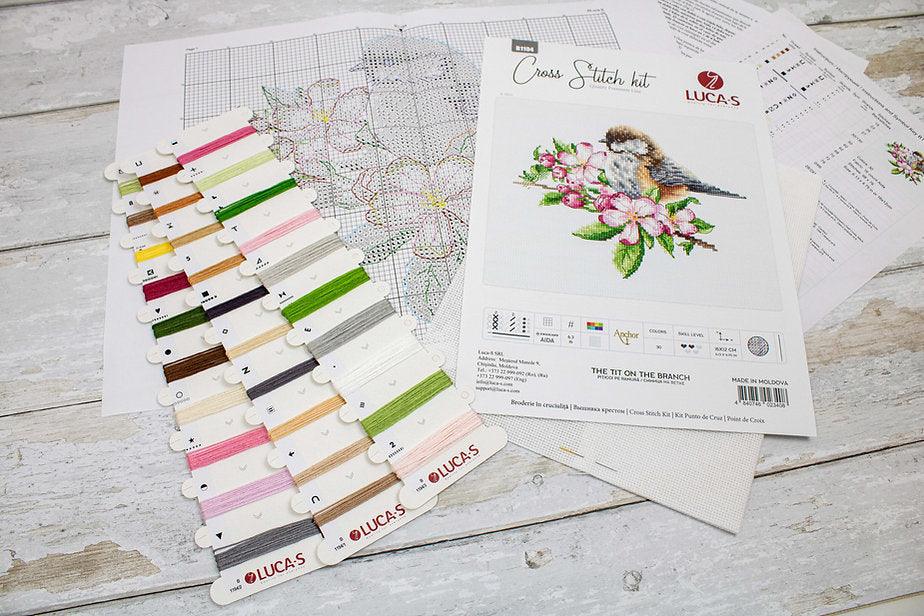 The tit on the branch B1194L Counted Cross-Stitch Kit