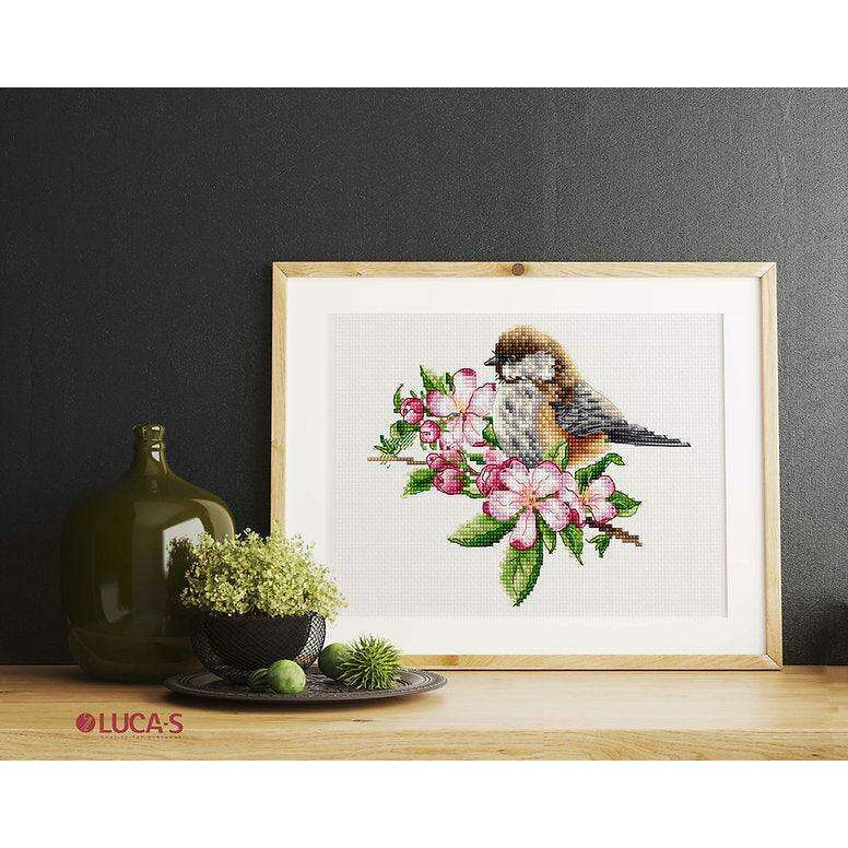 The tit on the branch B1194L Counted Cross-Stitch Kit